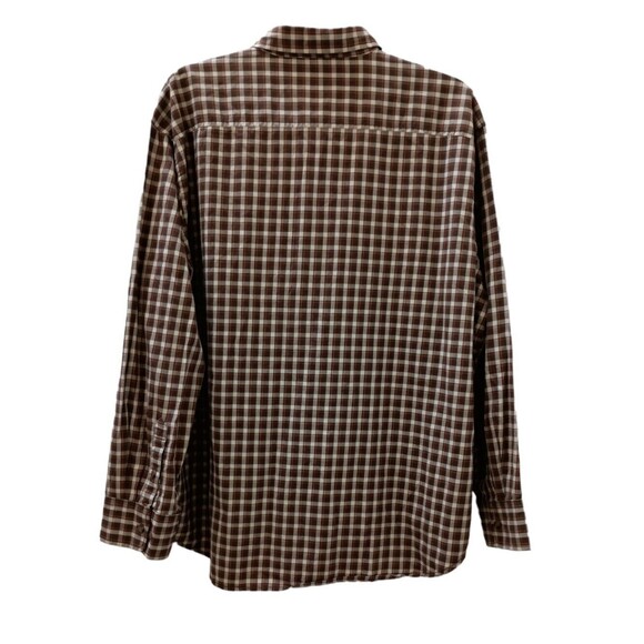 Timberland Shirt Mens 2XL Brown Cotton Flannel Button Down Plaid Chest Pockets - Picture 5 of 7